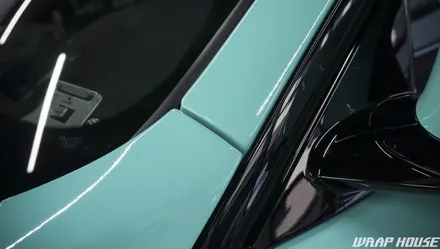 BMW F82 M4 헥시스 민트색 전체랩핑+오렌지 포인트랩핑 시공[김포랩핑전문업체][랩하우스] / 김포시 양촌읍