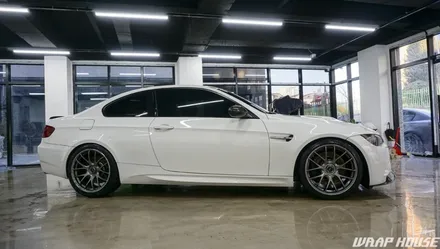 E92 M3 사틴 화이트 알루미늄(사틴실버/프로즌실버) 전체랩핑 시공[김포 랩하우스] / 김포시 양촌읍