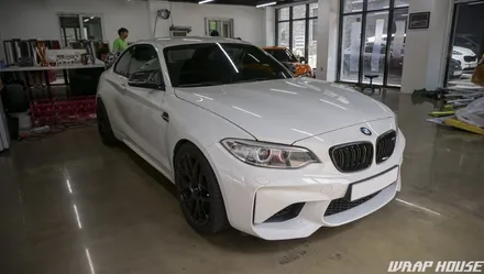 BMW F87 M2 유광카본 루프스킨 시공[김포카스킨전문업체][랩하우스] / 김포시 양촌읍