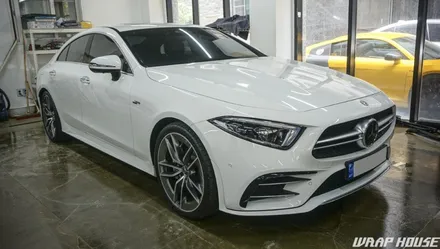 벤츠 cls53amg 루프 블랙ppf+사이드미러 랩핑 시공[루프스킨+미러랩핑][김포랩핑][랩하우스] / 김포시 양촌읍
