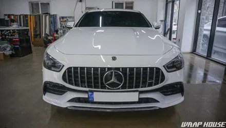 벤츠 AMG GT43 에이버리 유광 카마인레드 전체랩핑 시공[김포랩핑][랩하우스] / 김포시 양촌읍