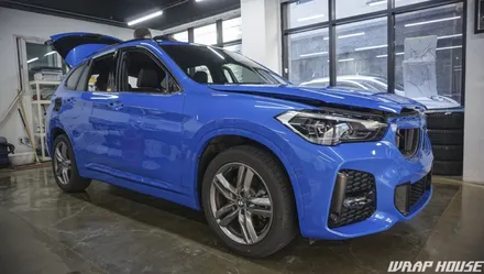 BMW X1(F48) 에이버리 유광 버건디레드 전체랩핑 시공[랩하우스] / 김포시 양촌읍