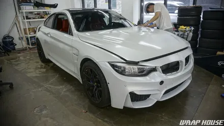 BMW M4 유광 인텐스블루 전체랩핑[김포랩핑][랩하우스] / 김포시 양촌읍