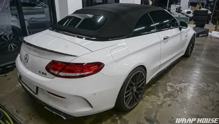 벤츠 W205 C63AMG 카브리올레 카마인레드 전체랩핑[김포랩핑][랩하우스] / 김포시 양촌읍