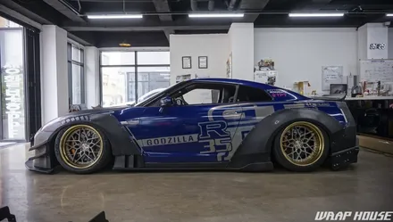 닛산 GTR R35 로켓버니 이노즈텍 미드나잇골드 전체랩핑[김포랩핑][랩하우스] / 김포시 양촌읍