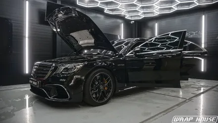 벤츠 S63 AMG 화이트펄 고광택 전체랩핑[김포랩핑][랩하우스] / 김포시 양촌읍
