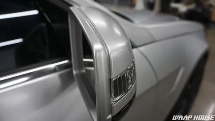 벤츠 E63 AMG 사틴 화이트 알루미늄(사틴실버) 전체랩핑[김포 카스킨 전문업체][랩하우스] / 김포시 양촌읍
