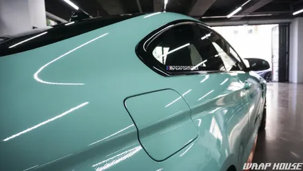 BMW F82 M4 헥시스 민트색 전체랩핑+오렌지 포인트랩핑 시공[김포랩핑전문업체][랩하우스] / 김포시 양촌읍