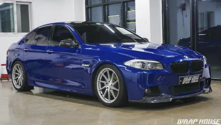 BMW 550i XDrive(F10) 딥 블루 메탈릭 전체랩핑 시공[김포 카스킨 전문점][랩하우스] / 김포시 양촌읍