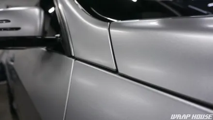 벤츠 E63 AMG 사틴 화이트 알루미늄(사틴실버) 전체랩핑[김포 카스킨 전문업체][랩하우스] / 김포시 양촌읍