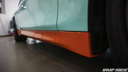 BMW F82 M4 헥시스 민트색 전체랩핑+오렌지 포인트랩핑 시공[김포랩핑전문업체][랩하우스] / 김포시 양촌읍