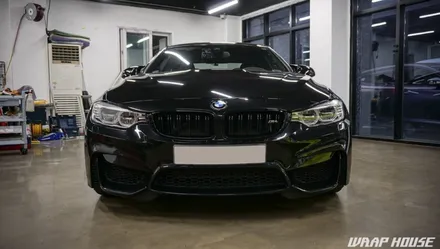 BMW F82 M4 헥시스 민트색 전체랩핑+오렌지 포인트랩핑 시공[김포랩핑전문업체][랩하우스] / 김포시 양촌읍