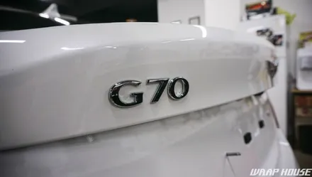 제네시스 G70 신차 생활보호 PPF 패키지 시공[헤드라이트+전방센서+B/C필러하이그로시+도어컵][김포PPF시공전문업체][랩하우스] / 김포시 양촌읍