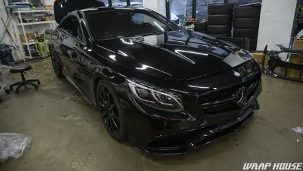 벤츠 S63AMG 쿠페 3M 사틴화이트알루미늄 전체랩핑[김포랩핑][랩하우스] / 김포시 양촌읍