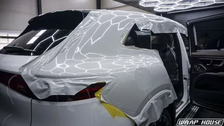 벤츠 EQS SUV LB볼케닉그레이 전체랩핑 시공[김포랩핑][랩하우스] / 김포시 양촌읍
