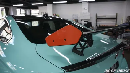 BMW F82 M4 헥시스 민트색 전체랩핑+오렌지 포인트랩핑 시공[김포랩핑전문업체][랩하우스] / 김포시 양촌읍