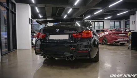 BMW F82 M4 헥시스 민트색 전체랩핑+오렌지 포인트랩핑 시공[김포랩핑전문업체][랩하우스] / 김포시 양촌읍
