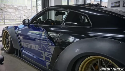 닛산 GTR R35 로켓버니 이노즈텍 미드나잇골드 전체랩핑[김포랩핑][랩하우스] / 김포시 양촌읍