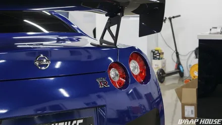 닛산 GTR R35 딥블루 메탈릭 전체랩핑 시공[김포 랩핑전문점][랩하우스] / 김포시 양촌읍