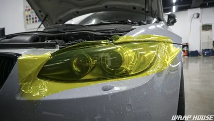 BMW E92 M3 헤드라이트 옐로우 라이트필름 시공[김포 카스킨 전문][랩하우스] / 김포시 양촌읍