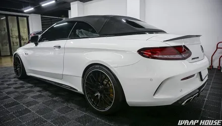 벤츠 C63AMG 카브리올레 클리프디자인 전면유리 윈드쉴드 시공[김포윈드쉴드시공][랩하우스] / 김포시 양촌읍