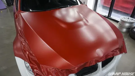 BMW E92 M3 3m사틴 스몰더링 레드 전체랩핑 시공[김포+카스킨+랩핑+PPF+시공+전문업체][랩하우스] / 김포시 양촌읍