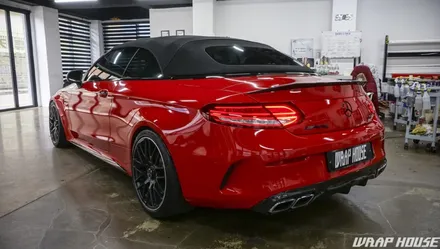 벤츠 W205 C63AMG 카브리올레 카마인레드 전체랩핑[김포랩핑][랩하우스] / 김포시 양촌읍