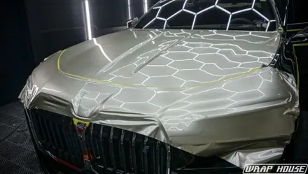BMW I7 고광택 듀오톤랩핑과 크롬죽이기 작업![김포랩핑][랩하우스] / 김포시 양촌읍