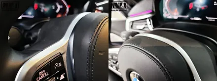 BMW 5시리즈 530i 실내랩핑 카본 실내 핸들랩핑 / 고양 덕양구