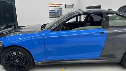 울산랩핑 BMW M2 전체랩핑 에이버리 인텐스 블루 / 울산, 경남