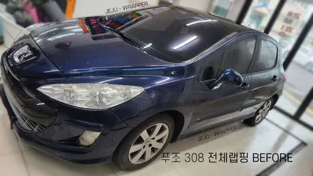 JEJU-WRAPPER 푸조308 레드 전체랩핑 / 제주시 오라일동