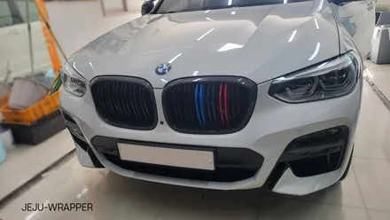 JEJU-WRAPPER BMW X4 루프스킨, 실내 실외 카본랩핑 / 제주시 오라일동