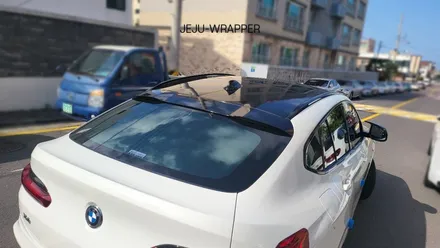 JEJU-WRAPPER BMW X4 루프스킨, 실내 실외 카본랩핑 / 제주시 오라일동
