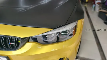 JEJU-WRAPPER BMW M4 430I 전.후면 스모그라이트 필름/ 앞범퍼 사틴블랙 재시공 ! / 제주시 오라일동
