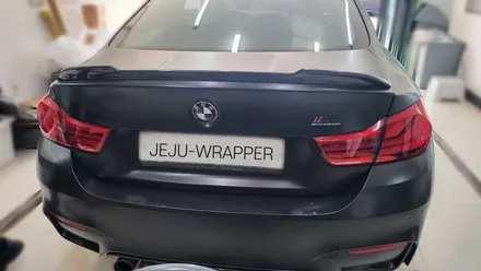 JEJU-WRAPPER BMW M4 430I 전.후면 스모그라이트 필름/ 앞범퍼 사틴블랙 재시공 ! / 제주시 오라일동