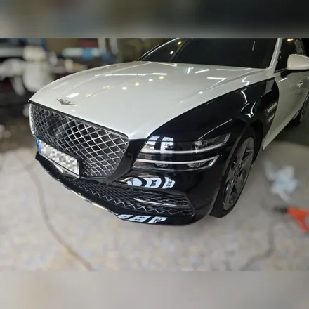 JEJU-WRAPPER:G80 범퍼 랩핑 재시공:제주 랩핑 데칼 전문 래퍼샵 / 제주시 오라일동
