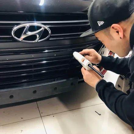 제주도자동차랩핑 아반떼 ad 그릴 크롬 죽이기 래퍼샵 / 제주시 오라일동