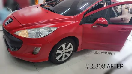 JEJU-WRAPPER 푸조308 레드 전체랩핑 / 제주시 오라일동