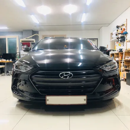 제주도자동차랩핑 아반떼 ad 그릴 크롬 죽이기 래퍼샵 / 제주시 오라일동
