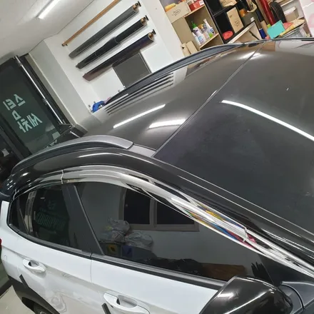 제주자동차랩핑 코나 루프스킨 사이드미러 블랙랩핑 / 제주시 오라일동
