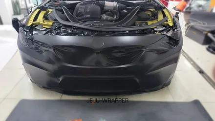 JEJU-WRAPPER BMW M4 430I 전.후면 스모그라이트 필름/ 앞범퍼 사틴블랙 재시공 ! / 제주시 오라일동