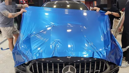 벤츠 CLS 53 AMG 블루 메탈릭 전체랩핑 시공기! / 화성, 동탄, 용인, 오산