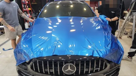 벤츠 CLS 53 AMG 블루 메탈릭 전체랩핑 시공기! / 화성, 동탄, 용인, 오산