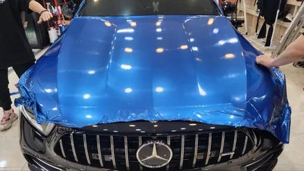 벤츠 CLS 53 AMG 블루 메탈릭 전체랩핑 시공기! / 화성, 동탄, 용인, 오산