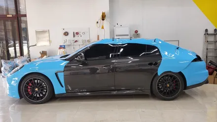포르쉐 파나메라 970 GTS 스카이블루 전체랩핑 / 화성, 동탄, 용인, 오산