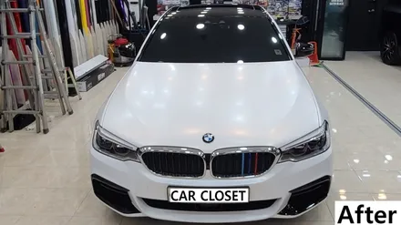 전체랩핑 BMW 520d 사틴화이트 시공기~! / 화성, 동탄, 용인, 오산
