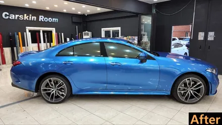 벤츠 CLS 53 AMG 블루 메탈릭 전체랩핑 시공기! / 화성, 동탄, 용인, 오산