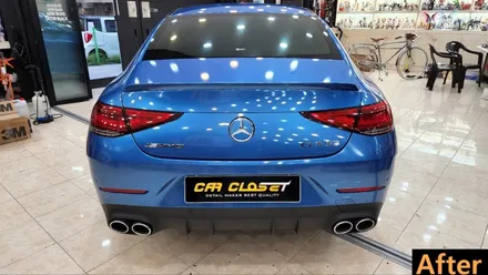 벤츠 CLS 53 AMG 블루 메탈릭 전체랩핑 시공기! / 화성, 동탄, 용인, 오산