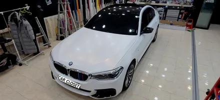 전체랩핑 BMW 520d 사틴화이트 시공기~! / 화성, 동탄, 용인, 오산