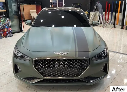 제네시스 G70 무광 밀리터리그린 재시공 / 화성, 동탄, 용인, 오산